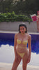 glena sarı renk italyan saten bikini üst ve alt